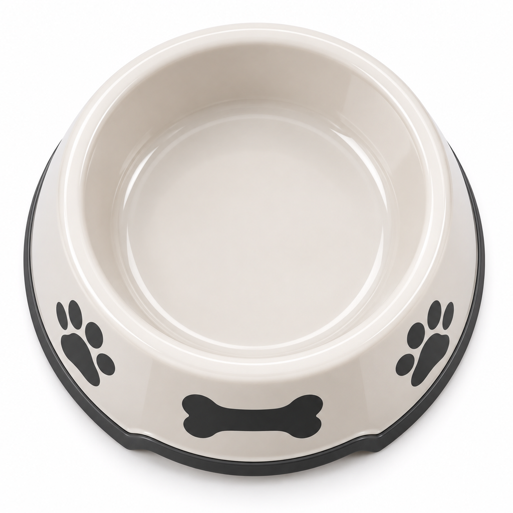 Non-Slip Pet Food Bowl – Paw Print Dog & Cat Feeding Bowl