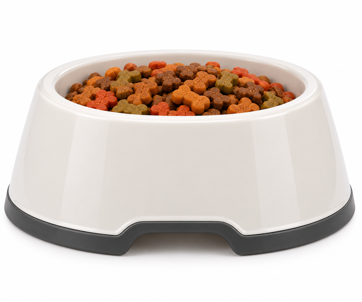 Non-Slip Pet Food Bowl – Paw Print Dog & Cat Feeding Bowl
