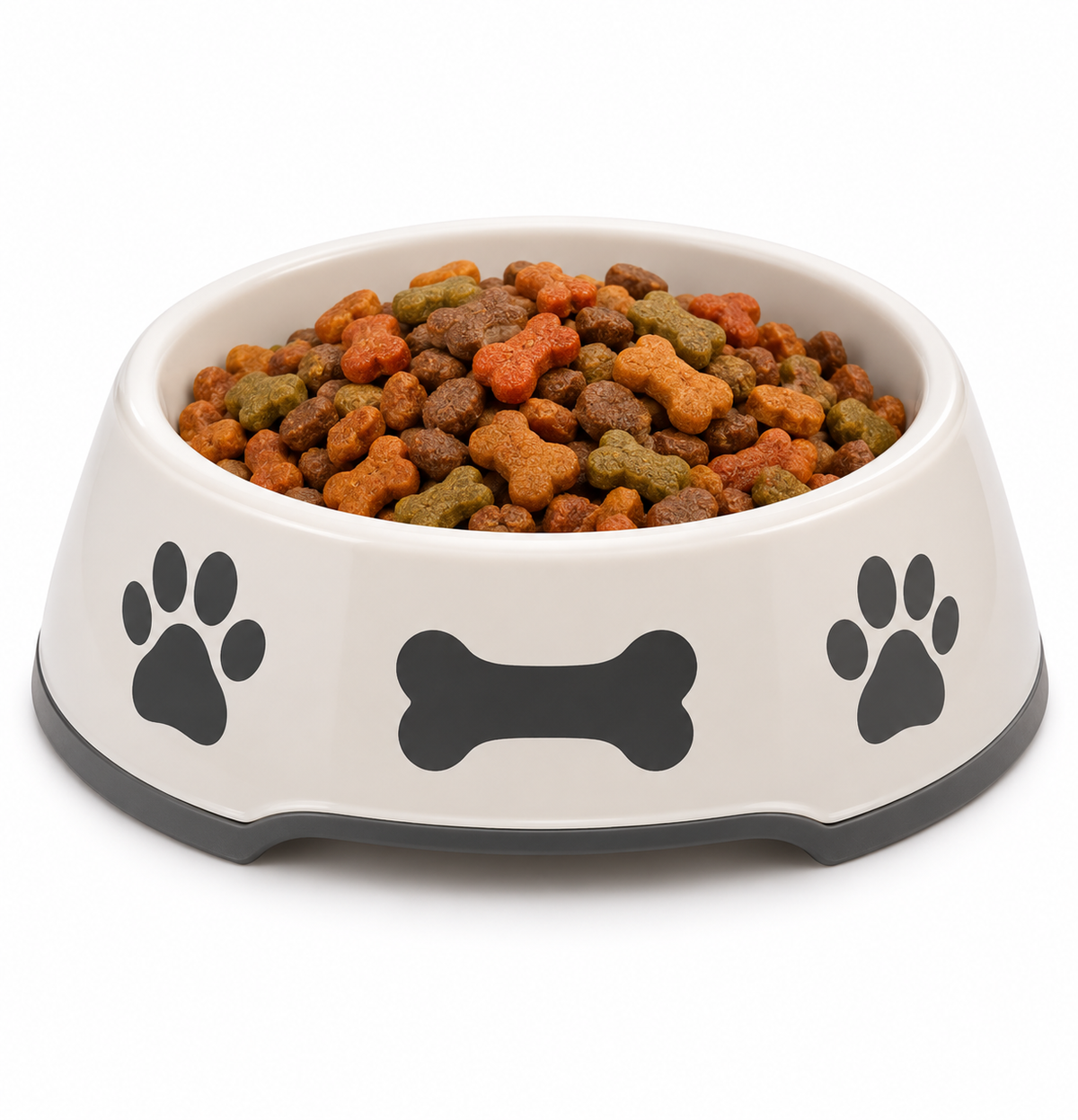 Non-Slip Pet Food Bowl – Paw Print Dog & Cat Feeding Bowl