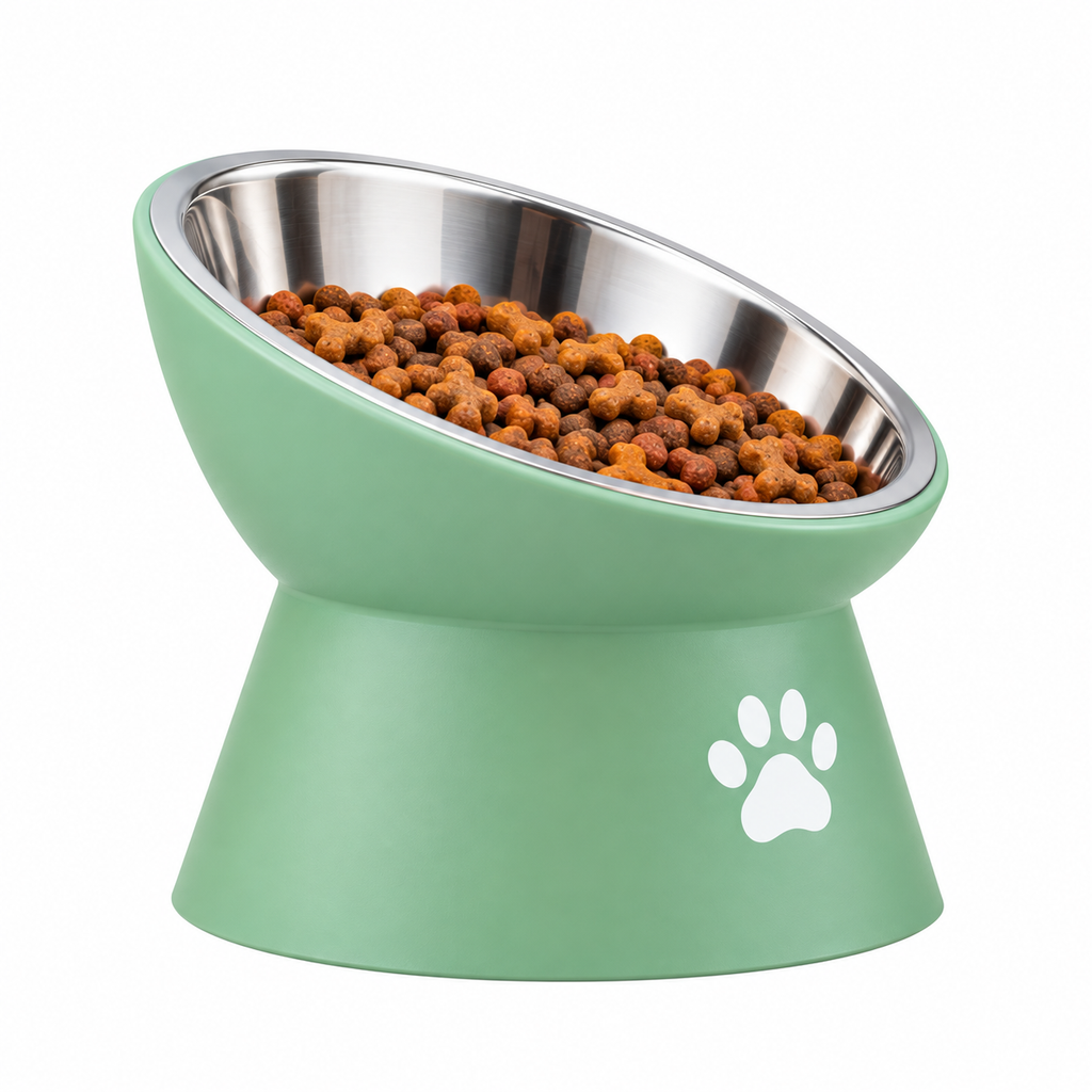 Elevated Pet Food Bowl – Stainless Steel Raised Dog & Cat Feeding Bowl