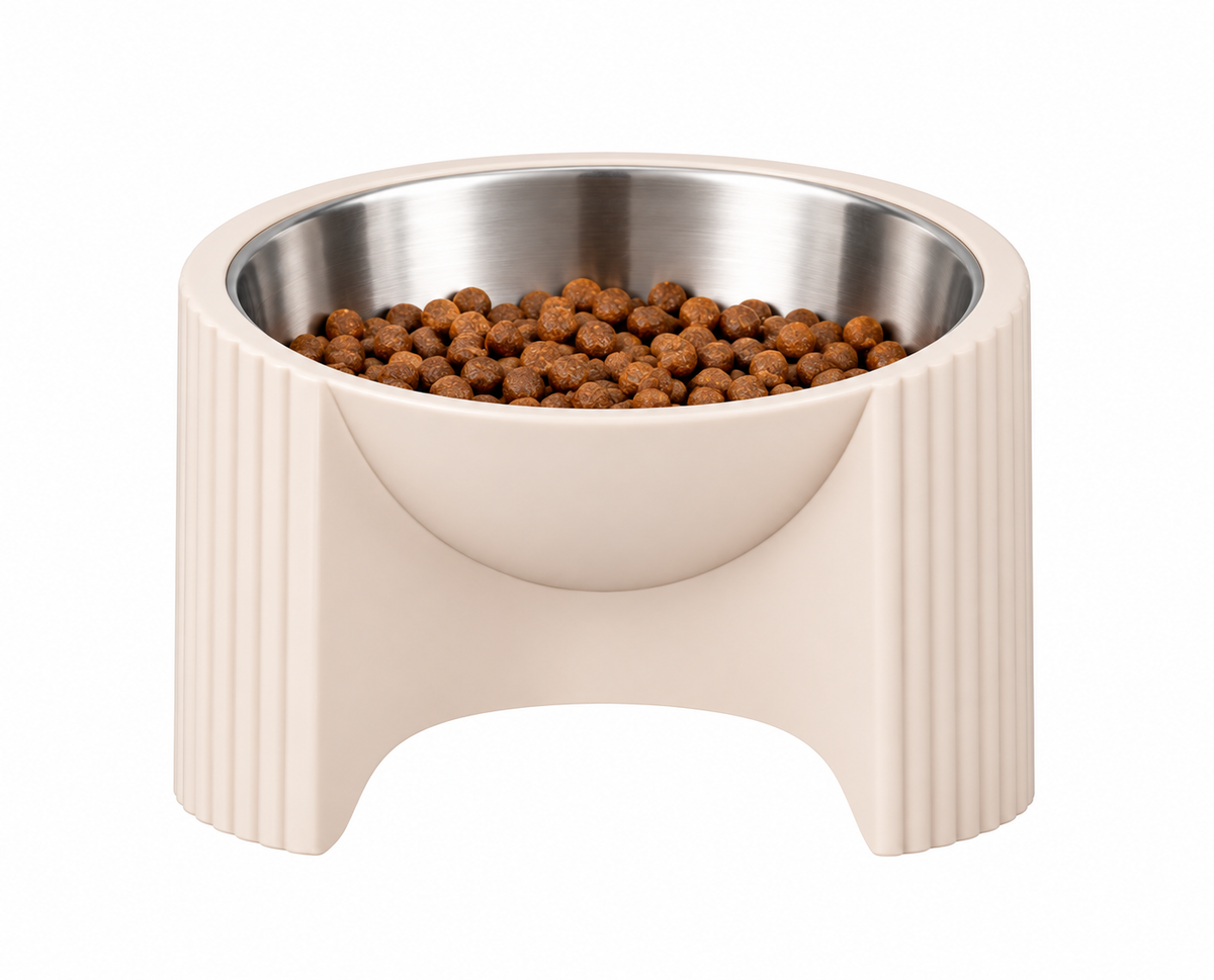Elevated Pet Food Bowl – Raised Stainless Steel Dog & Cat Feeding Bowl