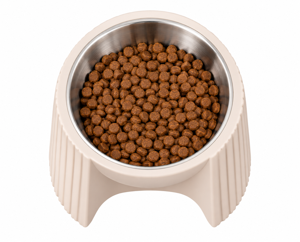 Elevated Pet Food Bowl – Raised Stainless Steel Dog & Cat Feeding Bowl