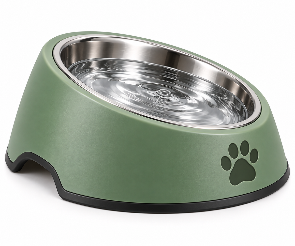 Stainless Steel Pet Water Bowl – Non-Slip Dog & Cat Water Bowl
