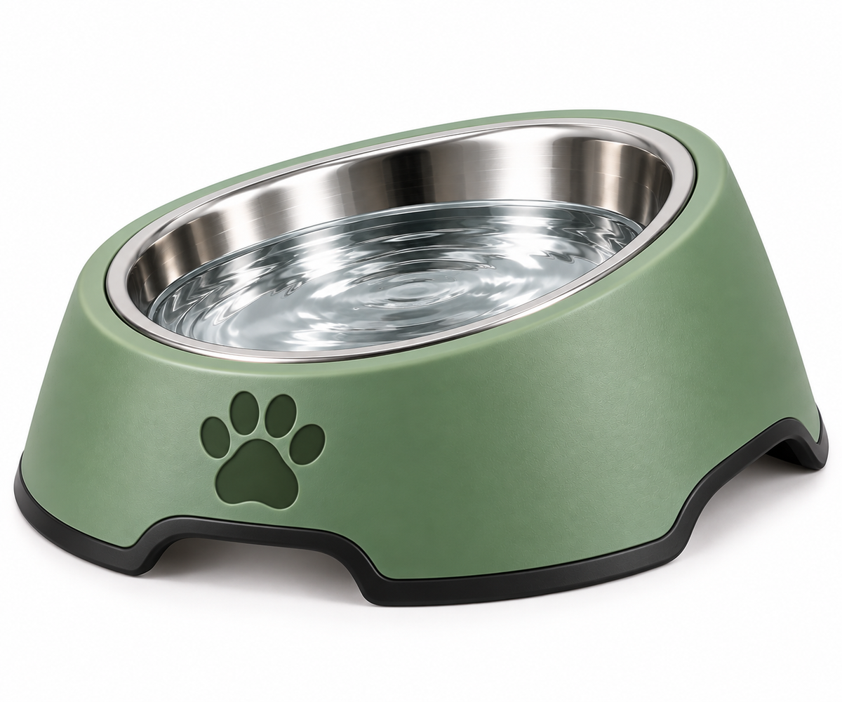 Stainless Steel Pet Water Bowl – Non-Slip Dog & Cat Water Bowl