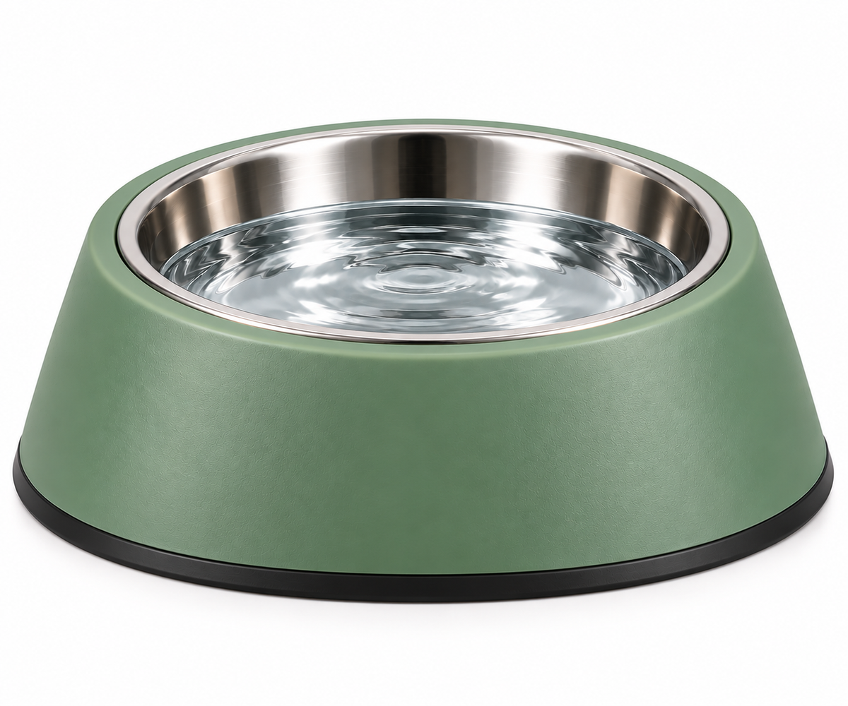 Stainless Steel Pet Water Bowl – Non-Slip Dog & Cat Water Bowl