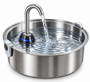 Stainless Steel Automatic Pet Water Fountain – Quiet Recirculating Water Dispenser for Cats &amp; Dog