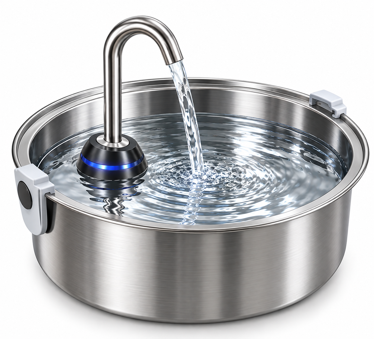 Stainless Steel Automatic Pet Water Fountain – Quiet Recirculating Water Dispenser for Cats &amp; Dog